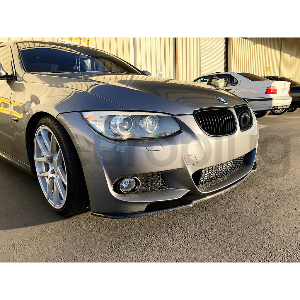 AVAILABLE BMW E92 AMUSE STYLE FRONT BUMPER W/ CARBON SPLITTERS – AEUROPLUG